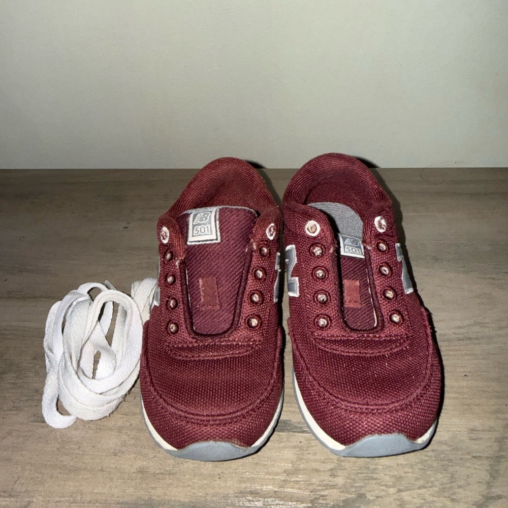 New Balance Kids Burgundy Sneakers